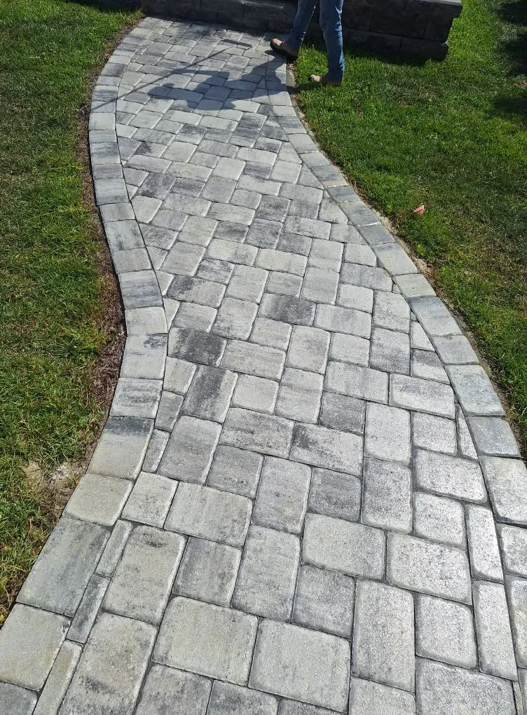 Brick walkway by JW Masonry